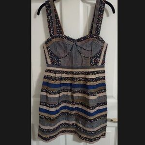Free People floral patchwork dress size 6